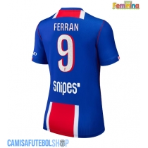 Camisa de time de futebol Paris Saint-Germain Ferran Torres #9 Replicas 1º Equipamento Feminina 2026-27 Manga Curta